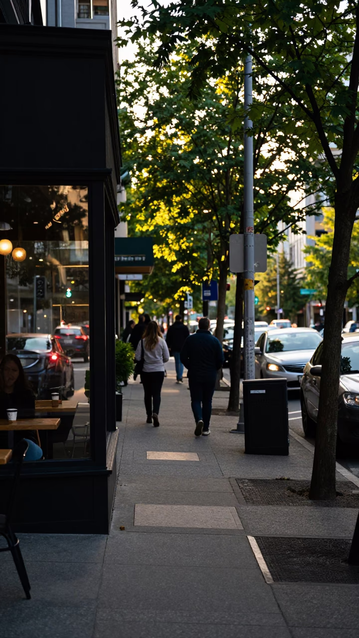 Scene BC in Vancouver at The Late Afternoon Light in in Vancouver, British Columbia, Canada