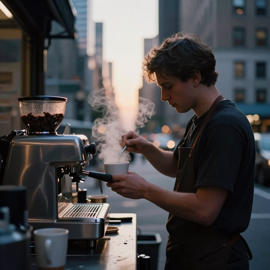 Scene City at The Early Evening Light in New York in in New York, New York, United States