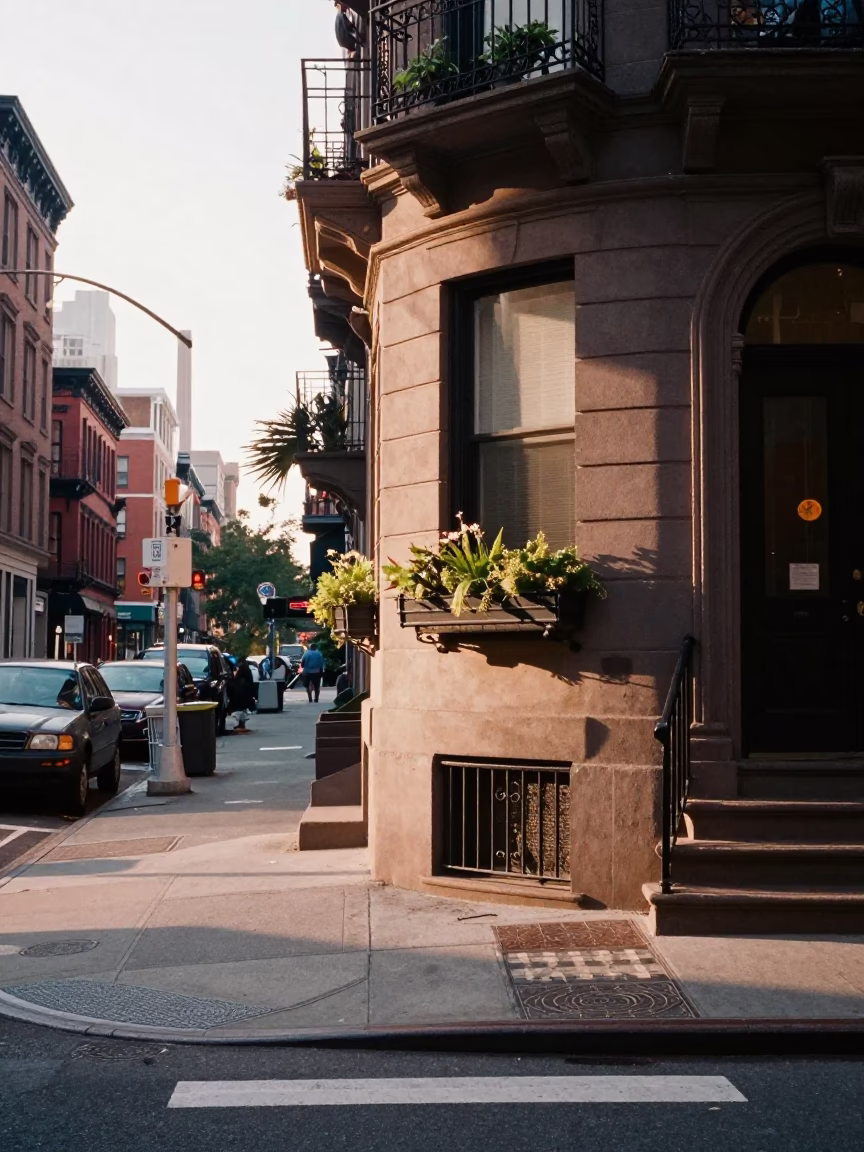 Scene City in New York at As First Light Reaches The Scene in in New York, New York, United States
