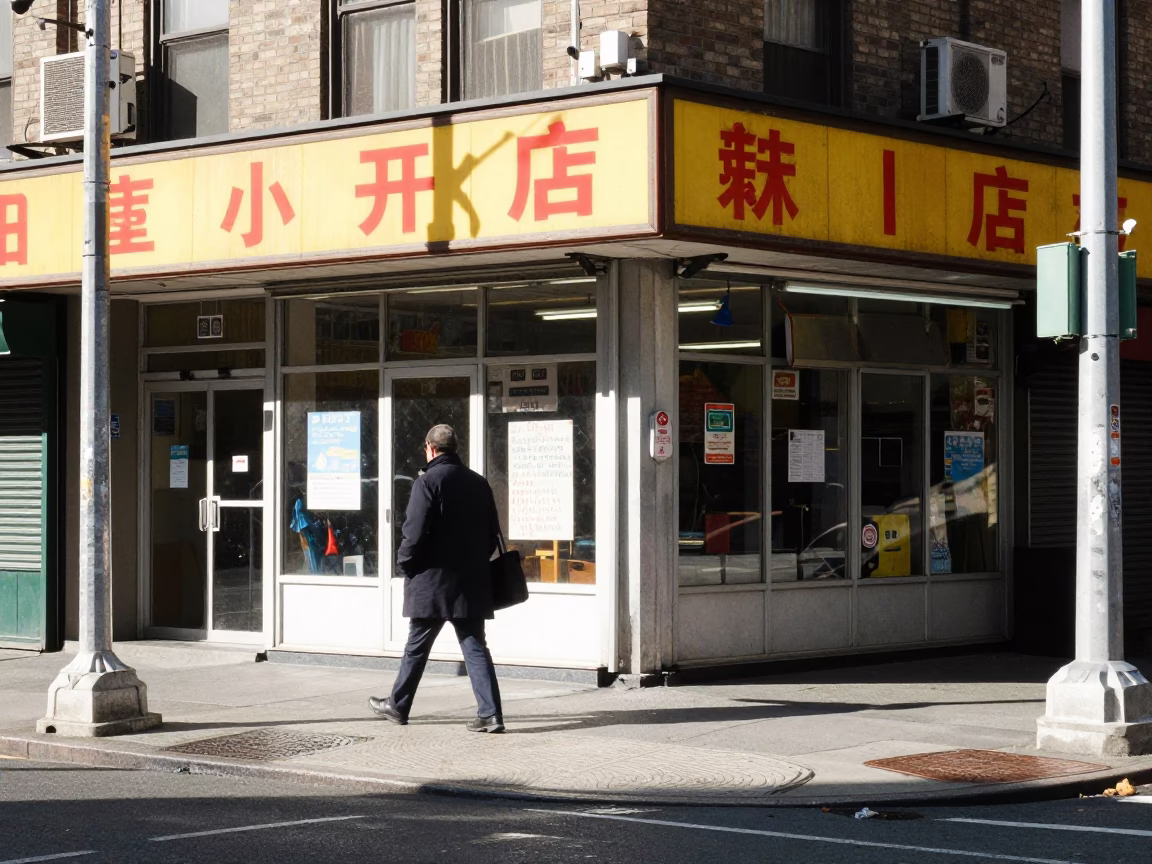 Scene City in New York at Bright Midmorning Light in in New York, New York, United States