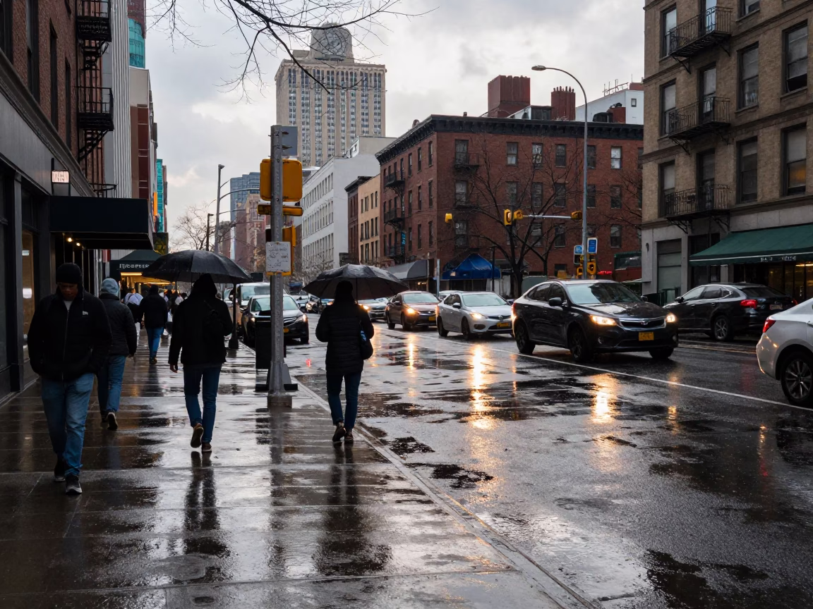 Scene City in New York at The Late Morning Light in in New York, New York, United States