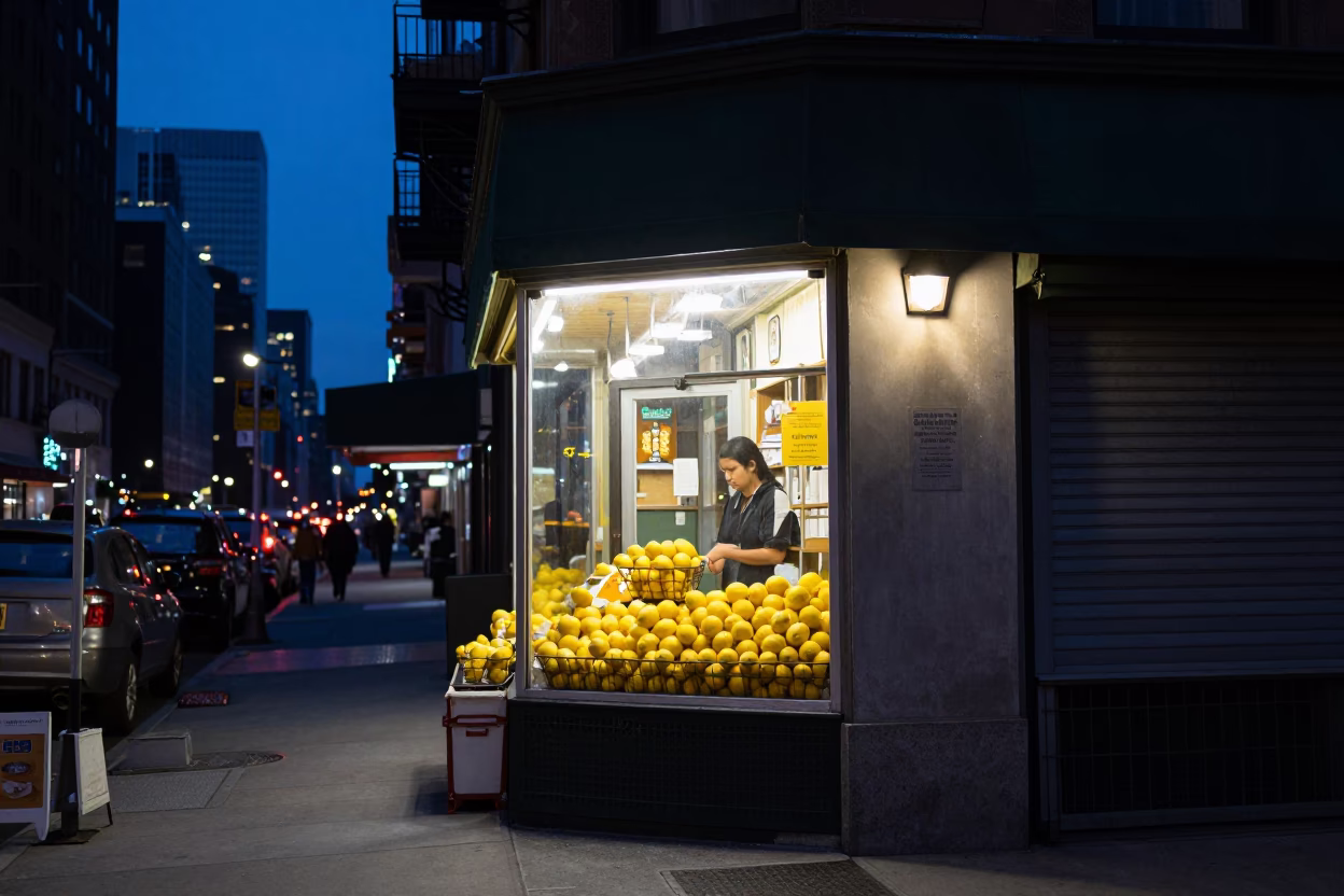 Scene City in New York at Twilight in in New York, New York, United States