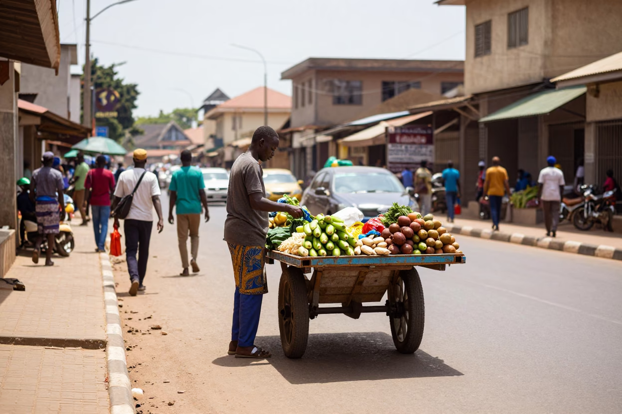 Scene Midday in Accra at Midday Light in in Accra, Ghana
