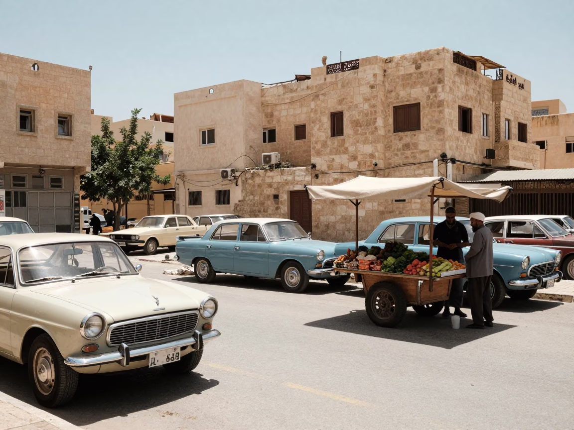 Scene Midday in Amman at Midday Light in in Amman, Jordan