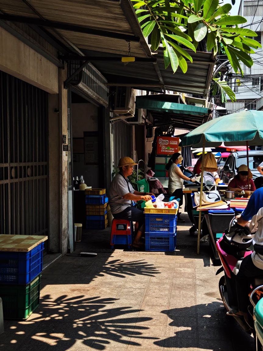 Scene Midday in Bangkok at Midday Light in in Bangkok, Thailand