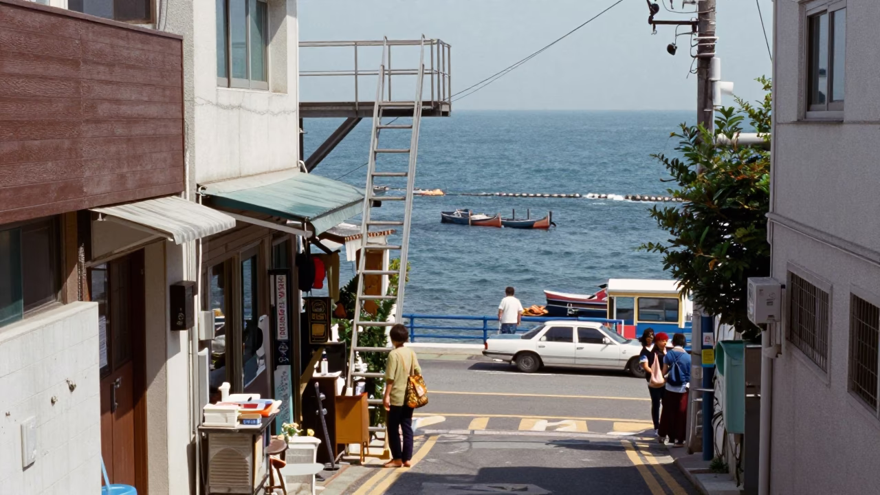 Scene Midday in Busan at Midday Light in in Busan, South Korea