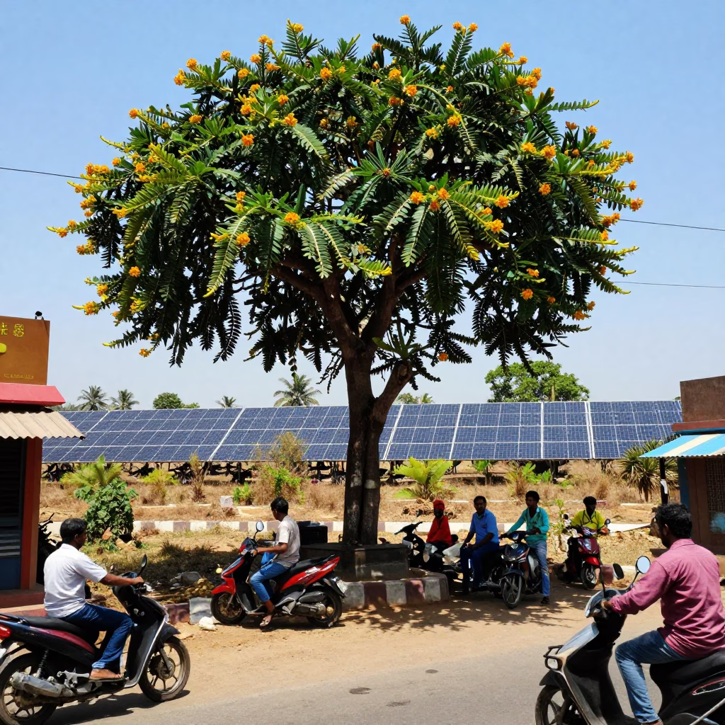 Scene Midday in Chennai at Midday Light in in Chennai, India