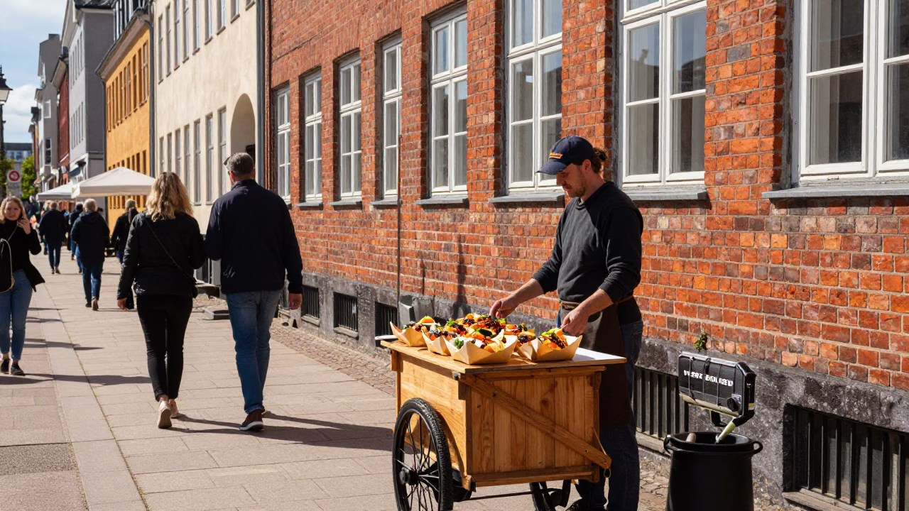Scene Midday in Copenhagen at Midday Light in in Copenhagen, Denmark