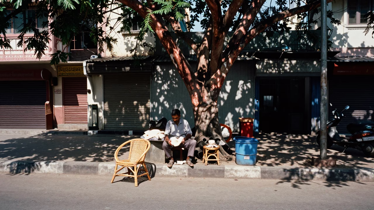 Scene Midday in Hyderabad at Midday Light in in Hyderabad, India