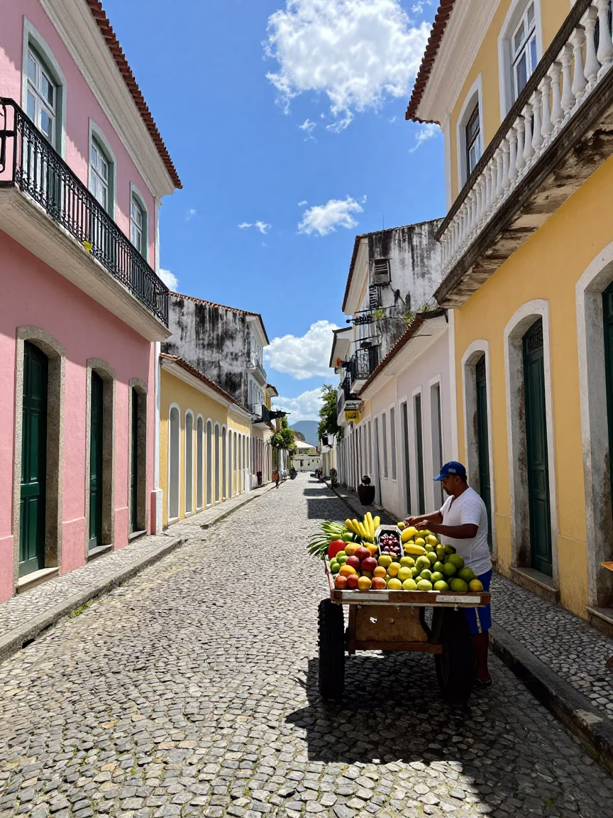 Scene Midday in Salvador at Midday Light in in Salvador, Brazil