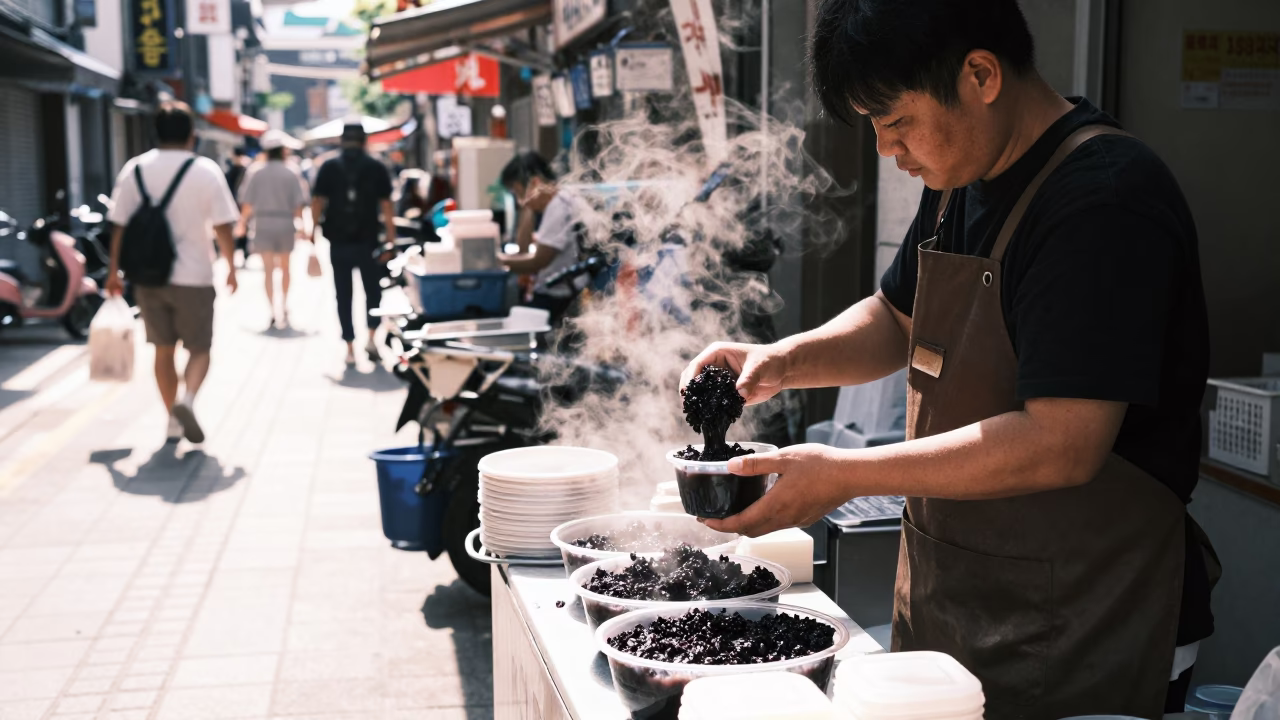 Scene Midday in Seoul at Midday Light in in Seoul, South Korea