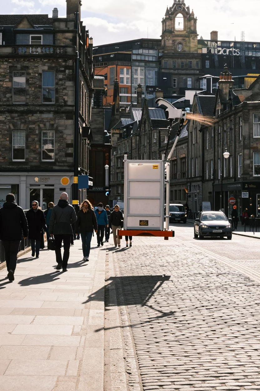 Scene Midmorning at Bright Midmorning Light in Edinburgh in in Edinburgh, United Kingdom