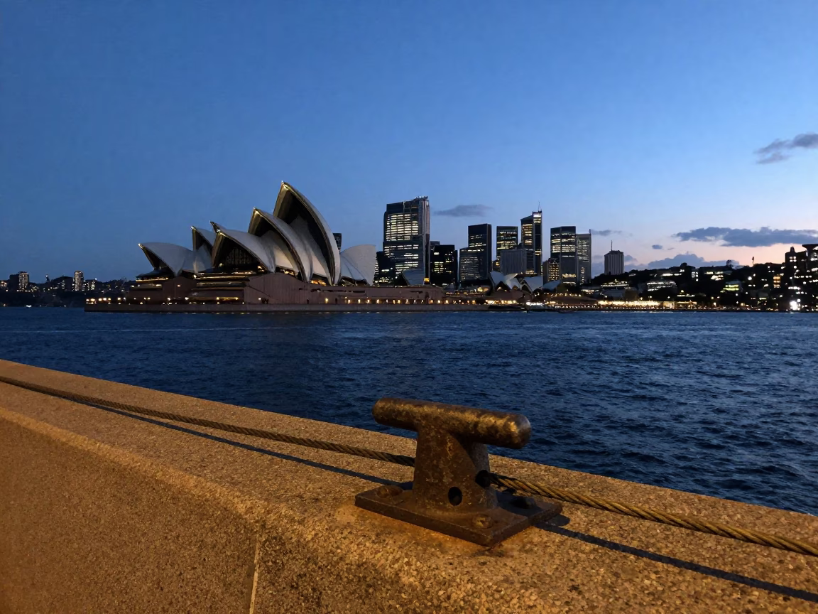 Scene NSW in Sydney at Blue Hour in in Sydney, New South Wales, Australia