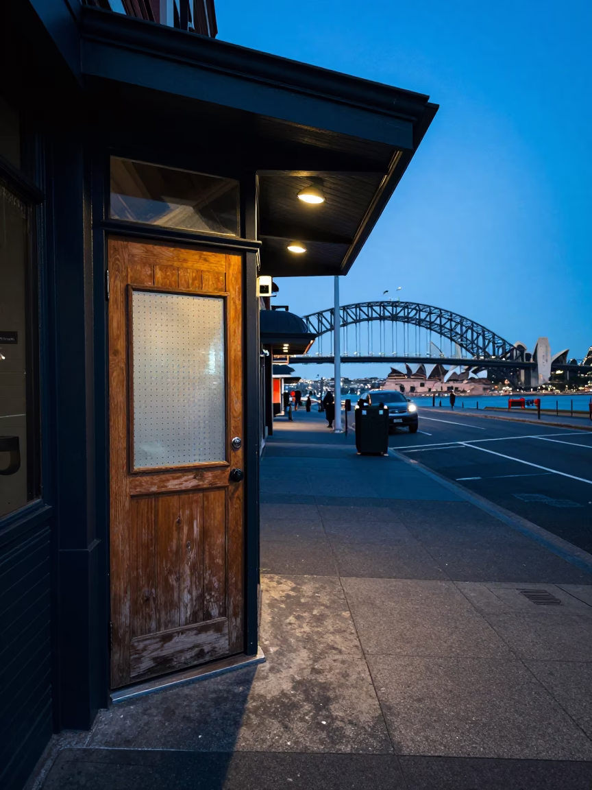 Scene NSW in Sydney at The Last Blue Light Of Evening in in Sydney, New South Wales, Australia