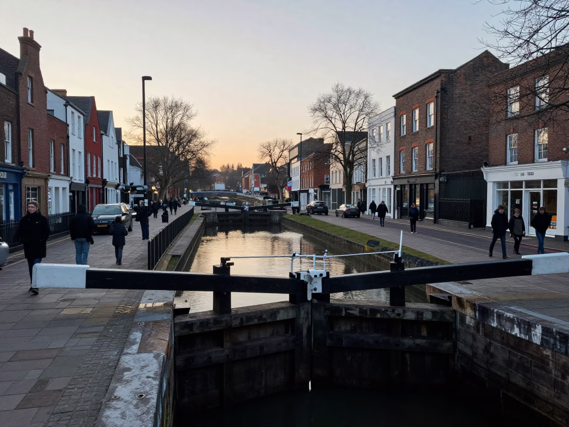 Scene UK in Bristol at Sunrise Light in in Bristol, United Kingdom
