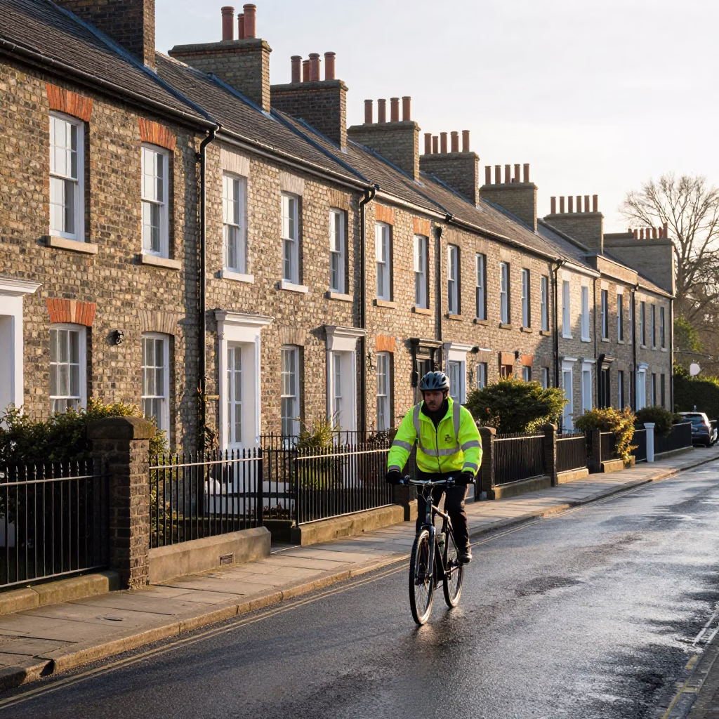 Scene UK just after sunrise in Bristol in in Bristol, United Kingdom