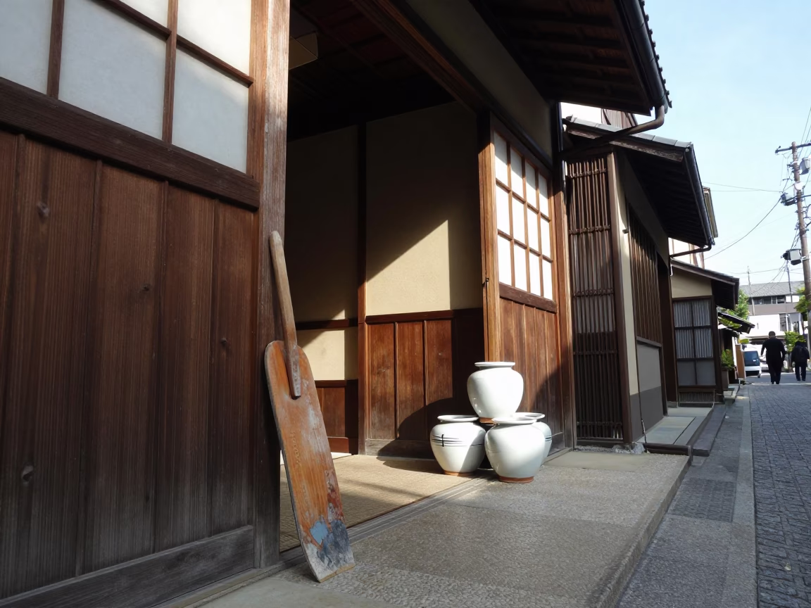 Schnauzer at Afternoon Light in in Tokyo, Japan