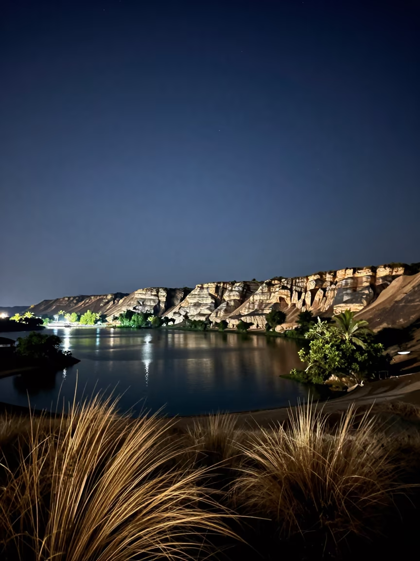 Scorpius Low Over Lagoon Near Bangkok Escarpment in beneath a wind-cut desert escarpment near Ari, Bangkok