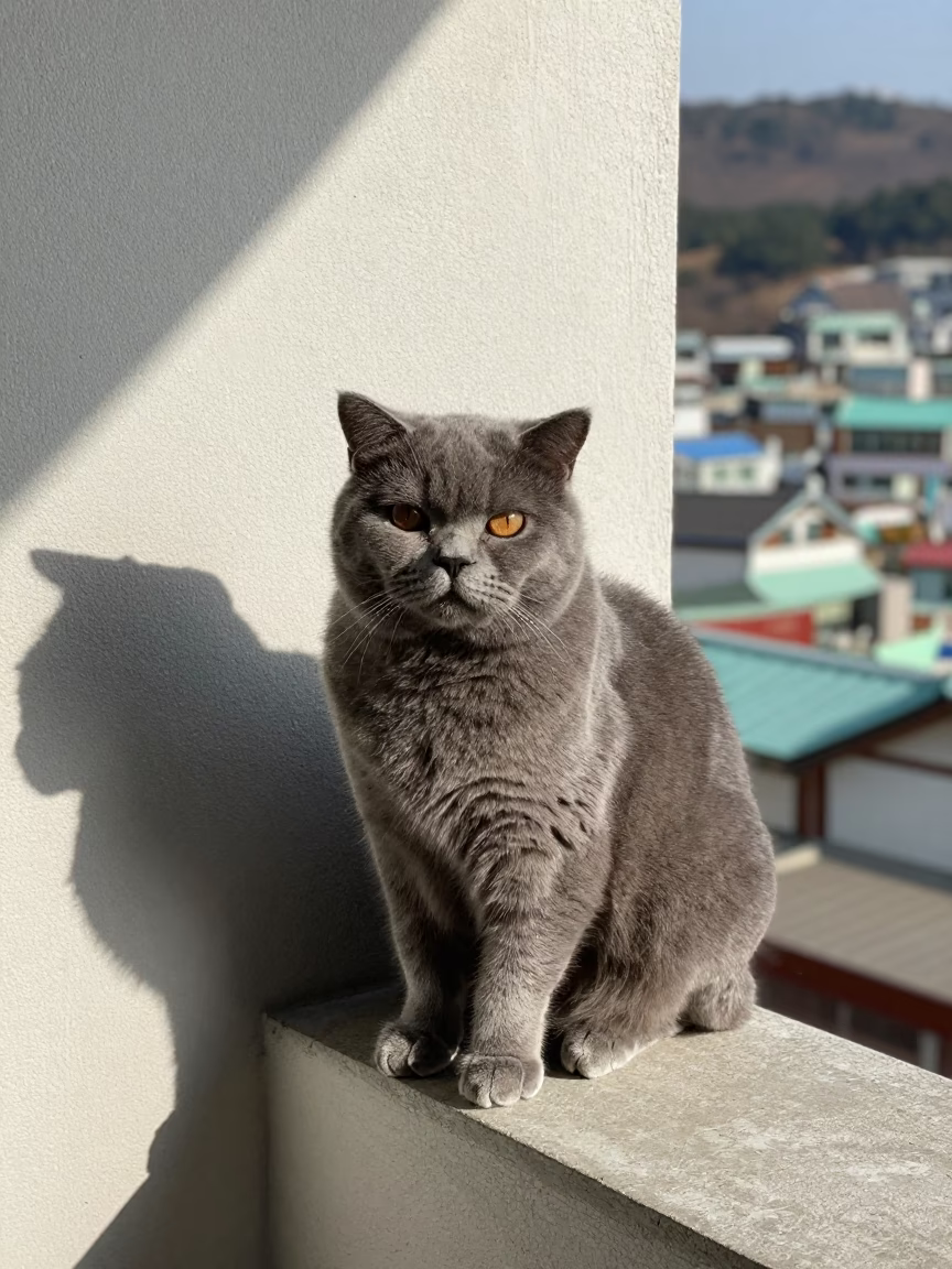 Scottish Straight Cat in Busan in in Busan, South Korea