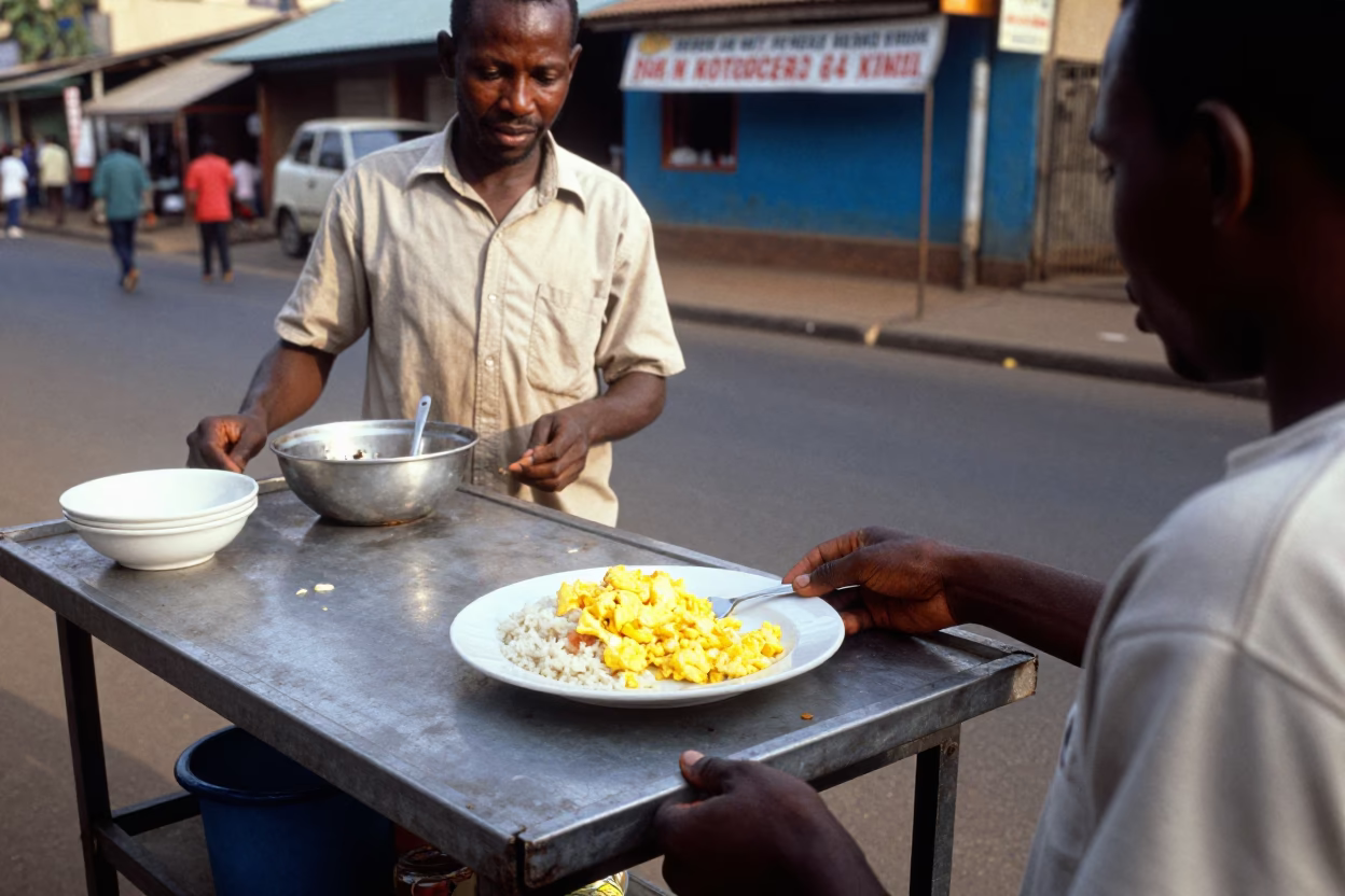 Scrambled Eggs in Nairobi at The Late Morning Light in in Nairobi, Kenya