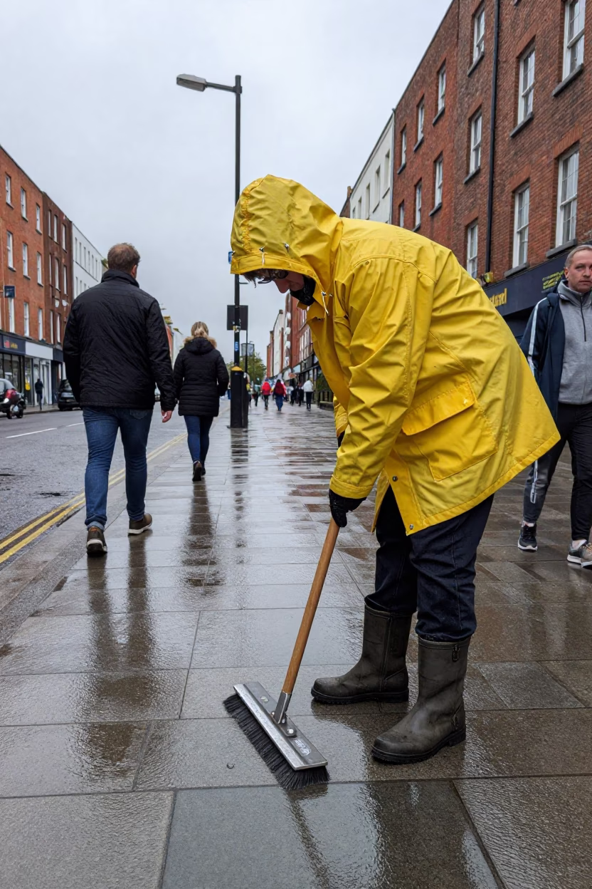 Scraping Boot in Dublin in in Dublin, Ireland