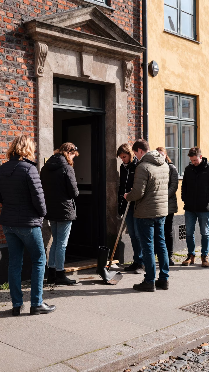 Scraping Boots in Copenhagen in in Copenhagen, Denmark