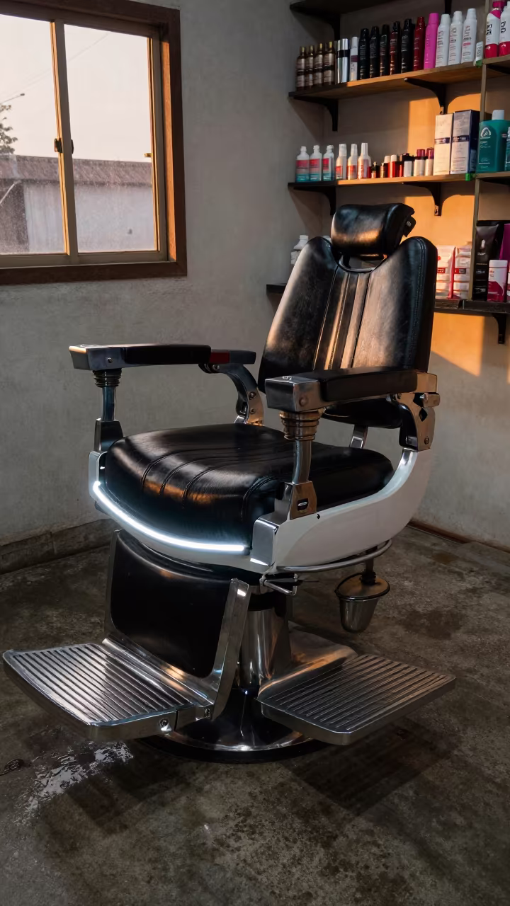 Screw Cup Footrest in Jalgaon Salon in in a beauty supply area under white LEDs in Jalgaon