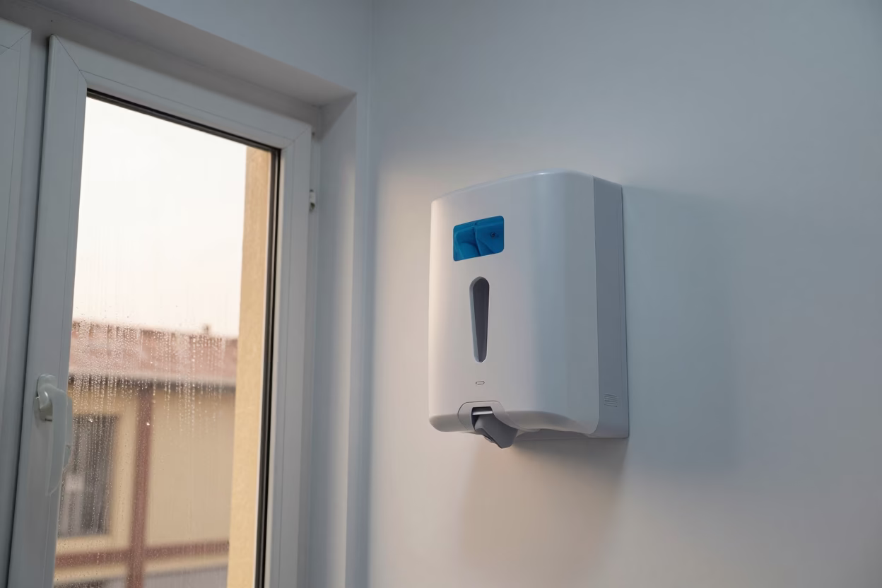 Scrub Cap Dispenser in Srinagar Clinic Evening in inside a clinic exam room in Srinagar