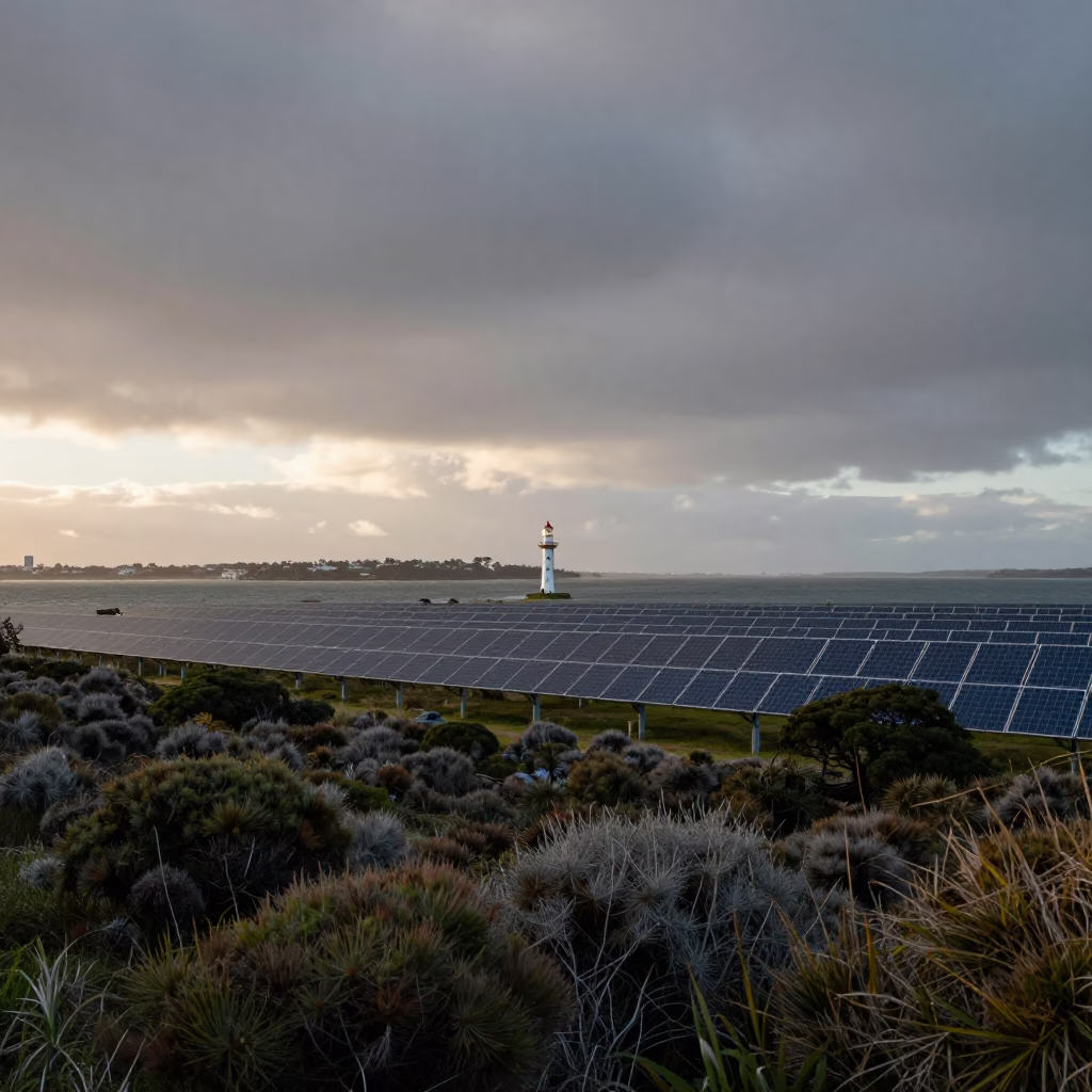 Scrub in Auckland at Nautical Dawn Light in in Auckland, New Zealand