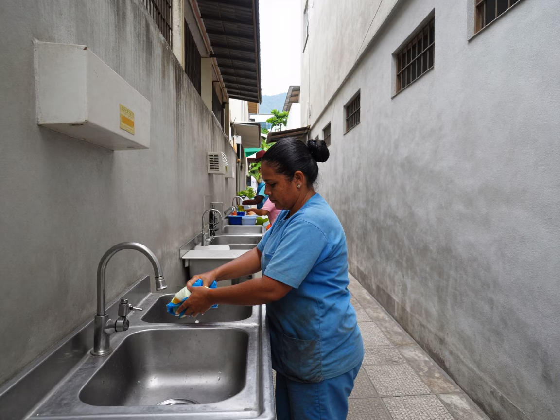 Scrubbing Pot in Rio De Janeiro in in Rio de Janeiro, Brazil