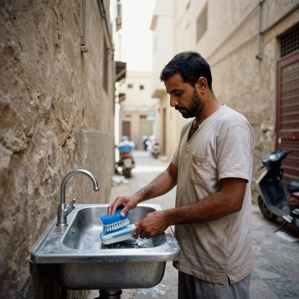 Scrubbing Tray in Luxor in in Luxor, Egypt