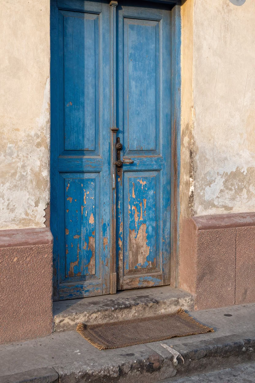 Scuffed Painted Wood in Lima in in Lima, Peru