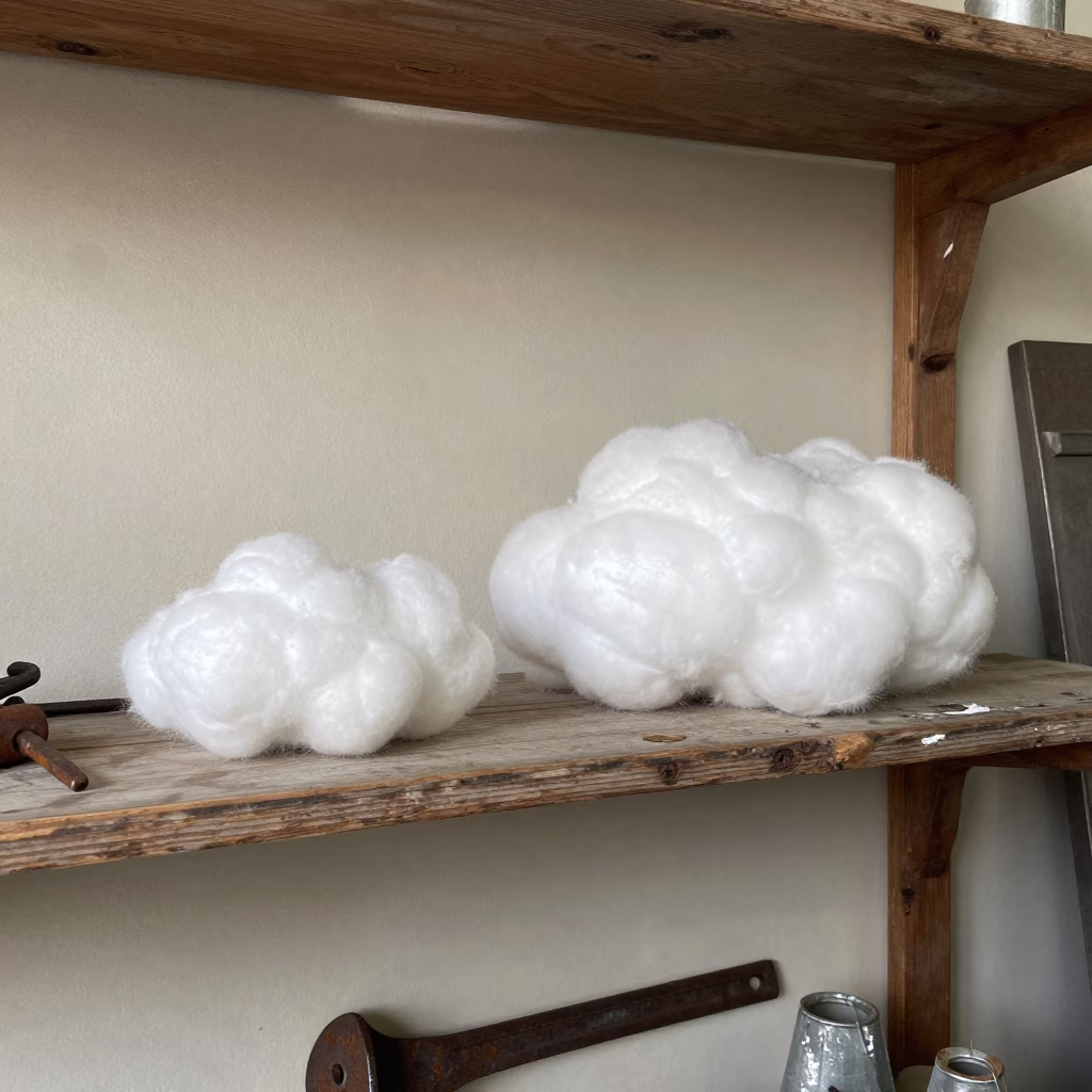Sea Breeze Cumulus Clouds on Workshop Shelf in on a workshop shelf in Shinsekai, Osaka
