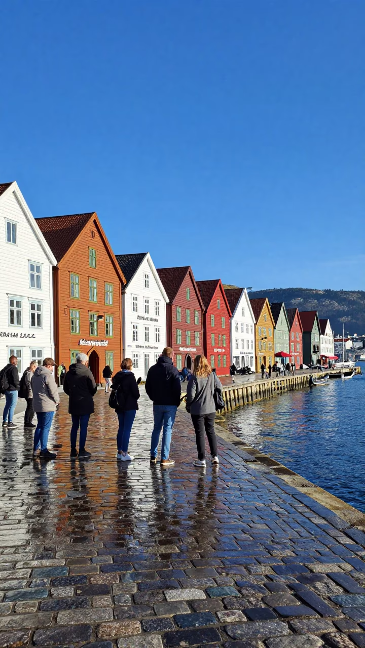 Seafood Vendor in Bergen in in Bergen, Norway