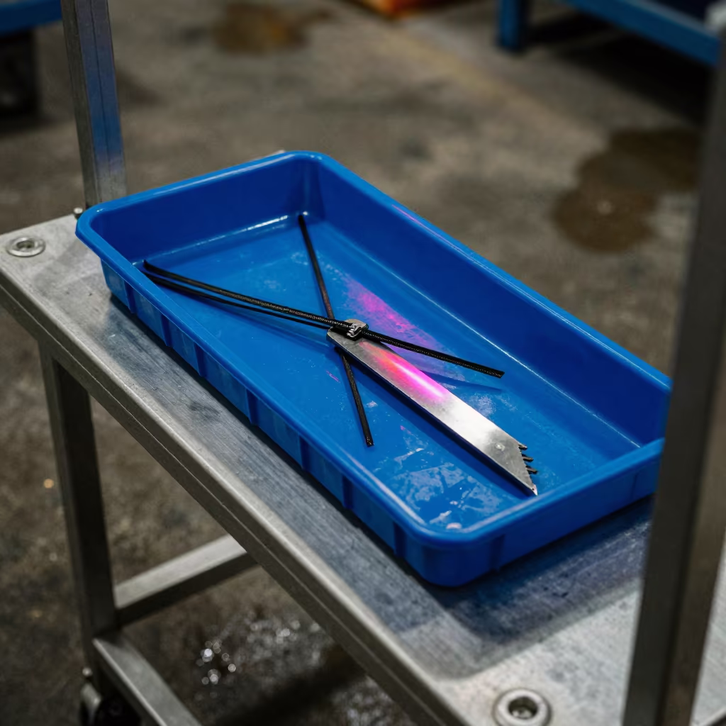 Seal Cutter Tray After Rush Mumbai Colaba in at a fulfillment packing station in Colaba, Mumbai
