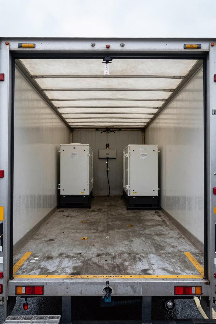 Seal Tag on Trailer in Vancouver Distribution Bay in inside a chilled distribution bay in Vancouver