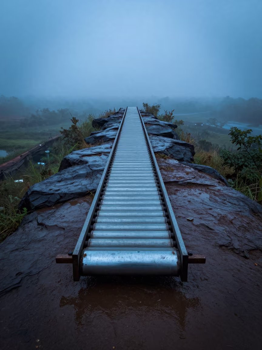 Seam Roller Tray on Wind Scoured Rajkot Ridge in on a wind-scoured ridge near Rajkot