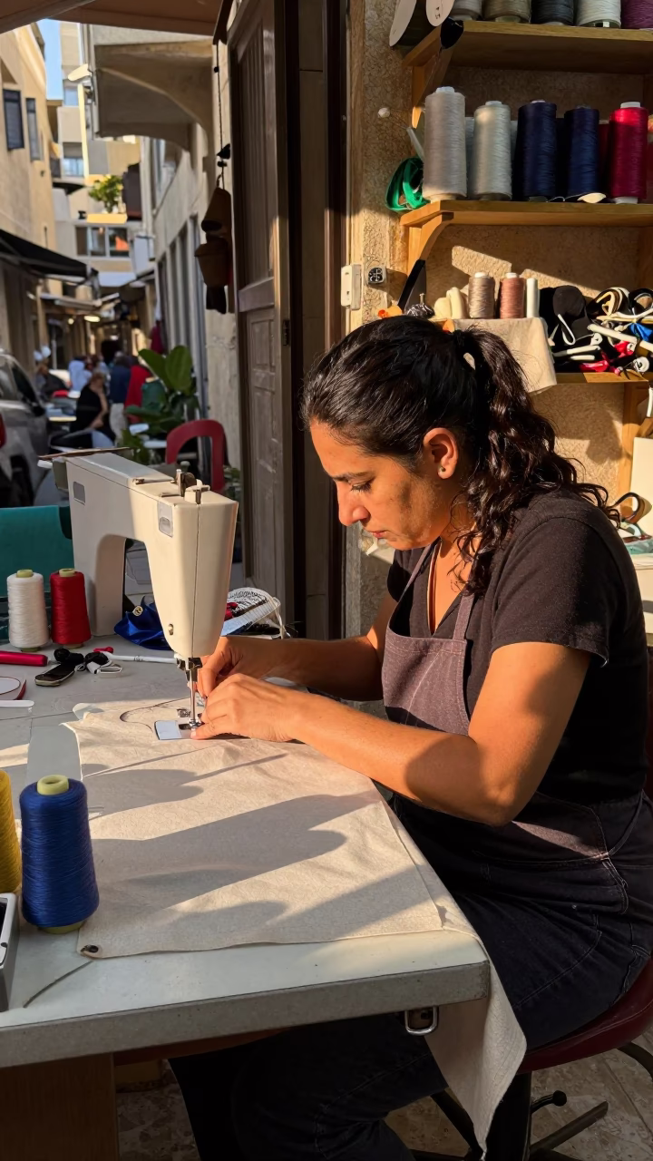 Seamstress Working in Beirut in in Beirut, Lebanon