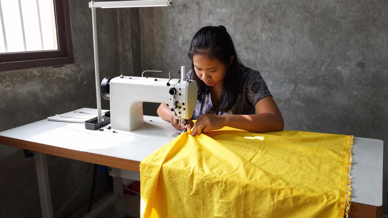 Seamstress Working in Chiang Mai in in Chiang Mai, Thailand
