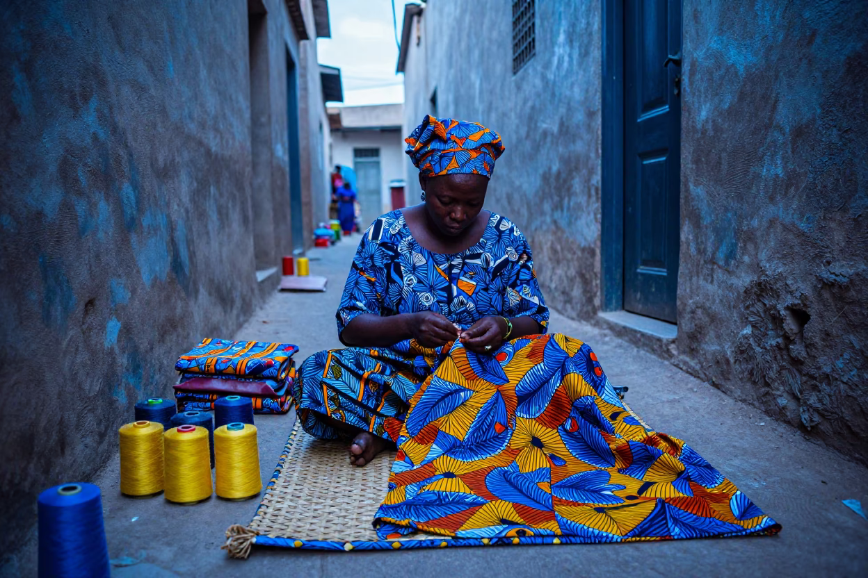 Seamstress Working in Dakar in in Dakar, Senegal