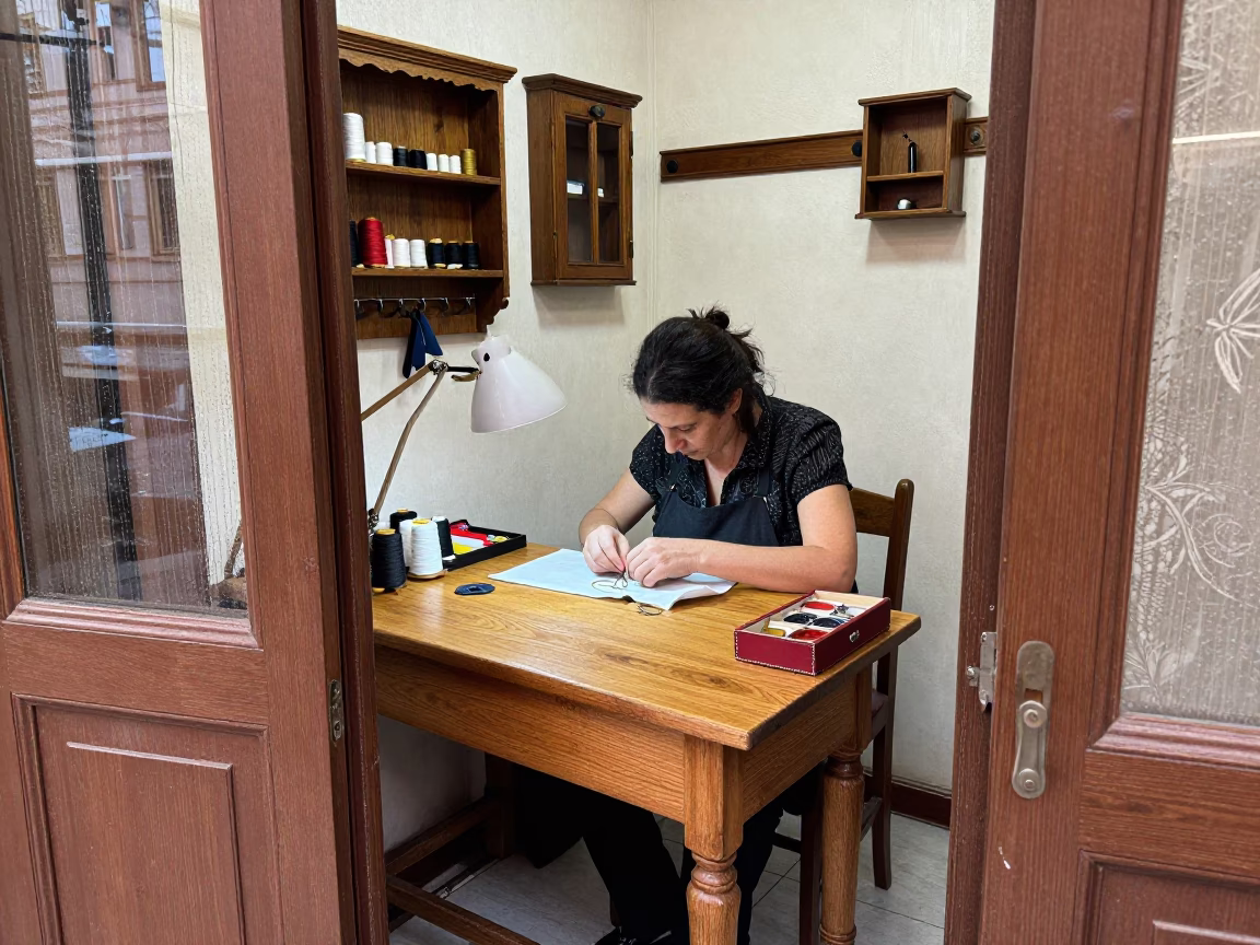 Seamstress Working in Istanbul in in Istanbul, Turkey