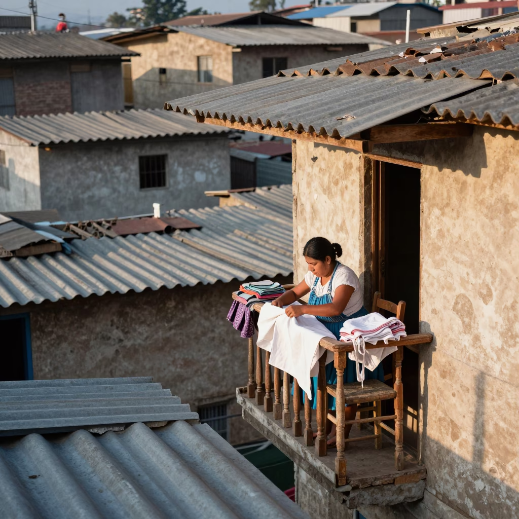 Seamstress Working in Lima in in Lima, Peru