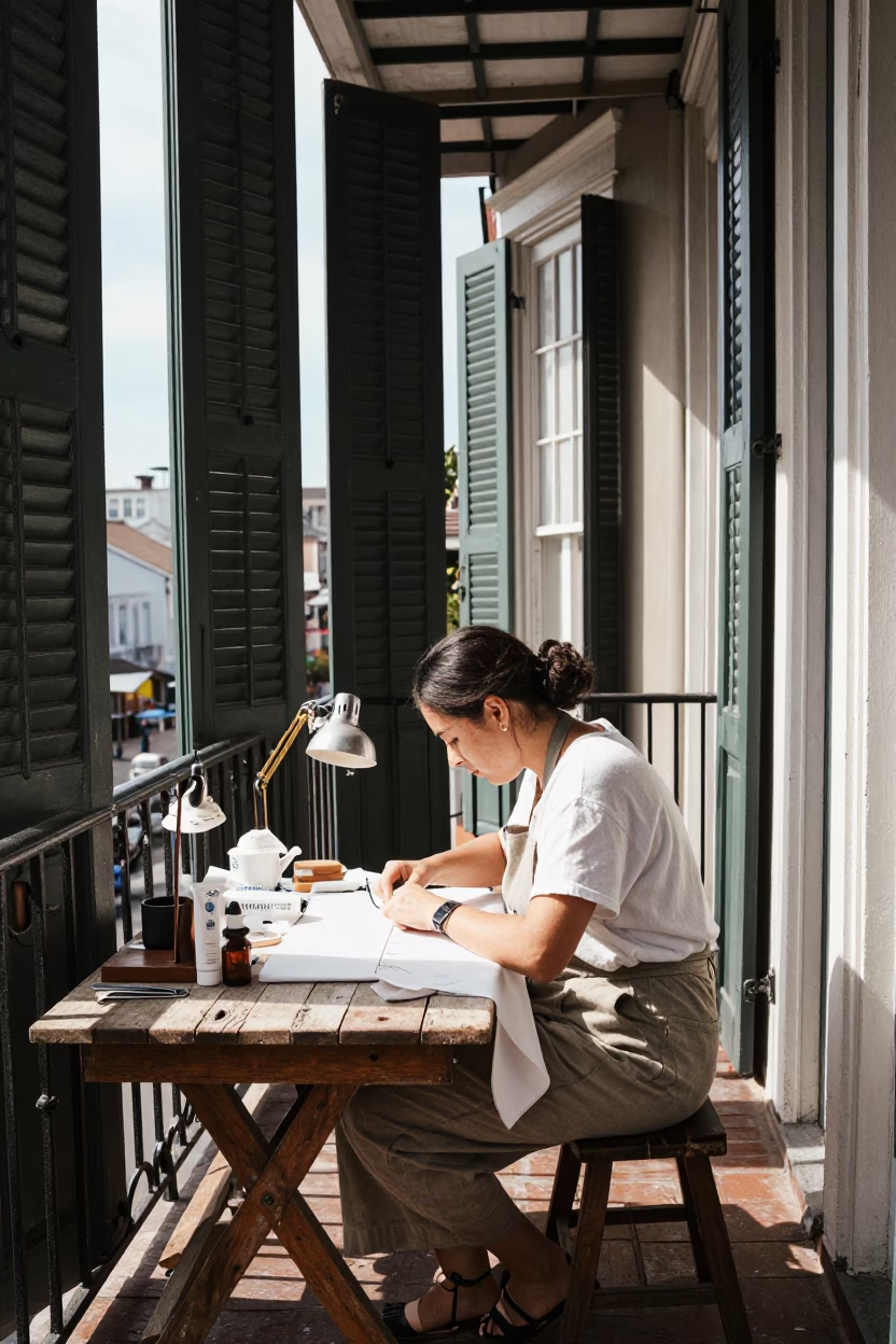Seamstress Working in New Orleans in in New Orleans, Louisiana, United States