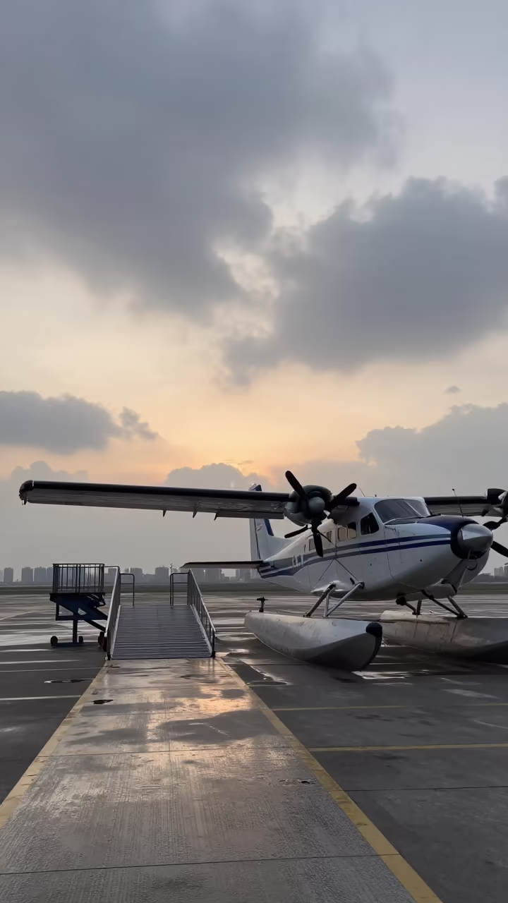 Seaplane Ramp Predawn Nanchang Spring Light in near Nanchang
