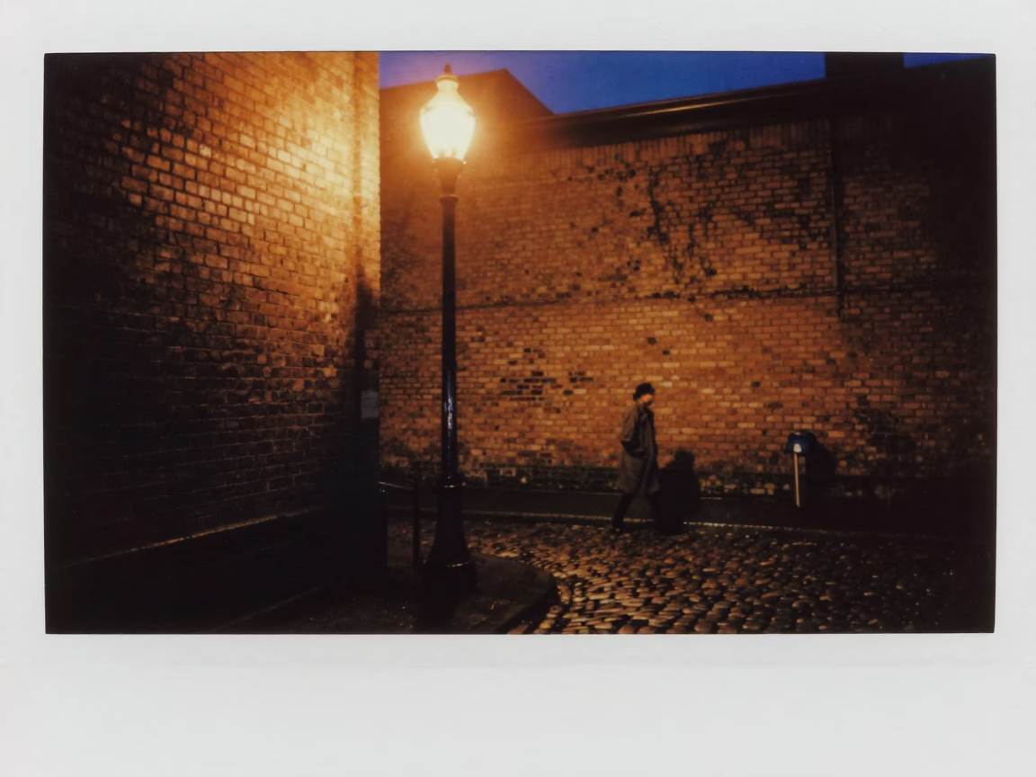 Seattle Streetlamp Glow at Midnight Light in in Seattle, Washington, United States