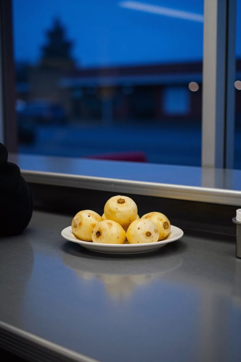 Seattle Washington Evening Blue Hour Diner Counter with Turnips and Local Atmosphere in in Seattle, Washington, United States