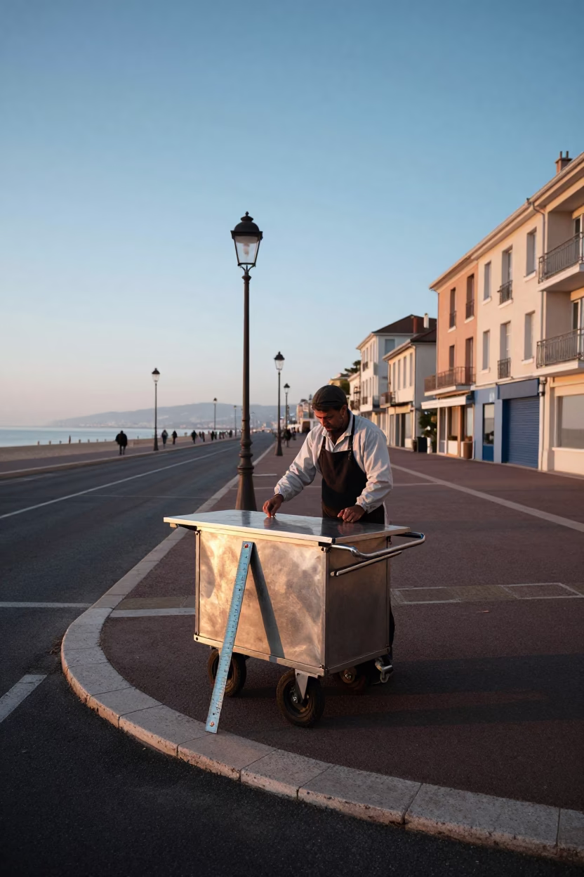 Securing Cart in Nice in in Nice, France