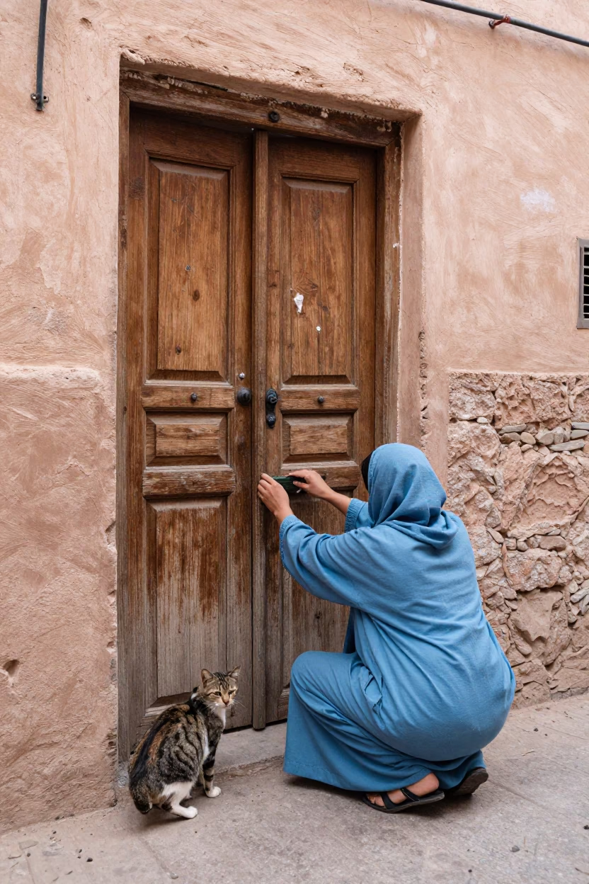 Securing Door in Marrakech in in Marrakech, Morocco