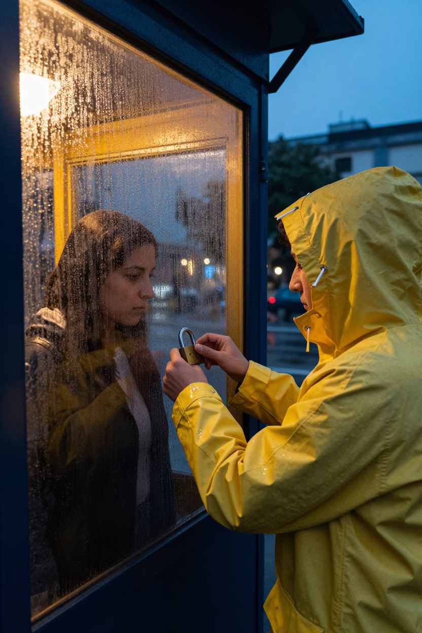 Securing Padlock in Buenos Aires in in Buenos Aires, Argentina