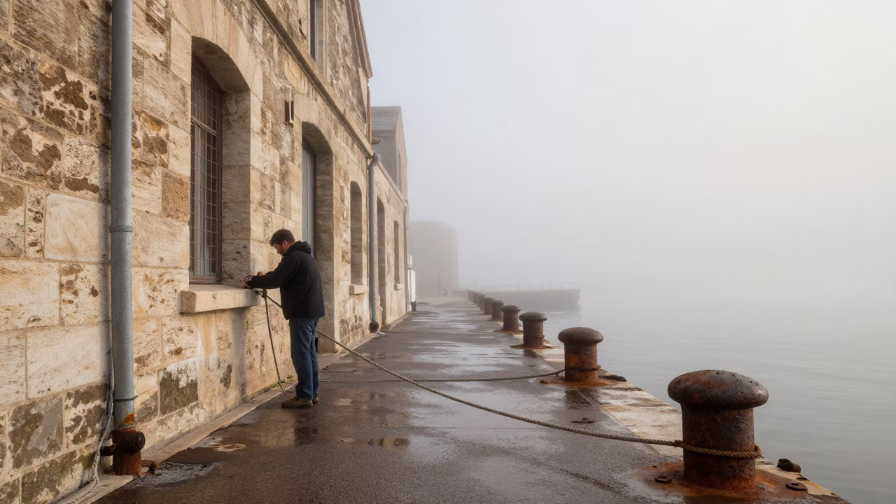 Securing Rope in Marseille in in Marseille, France